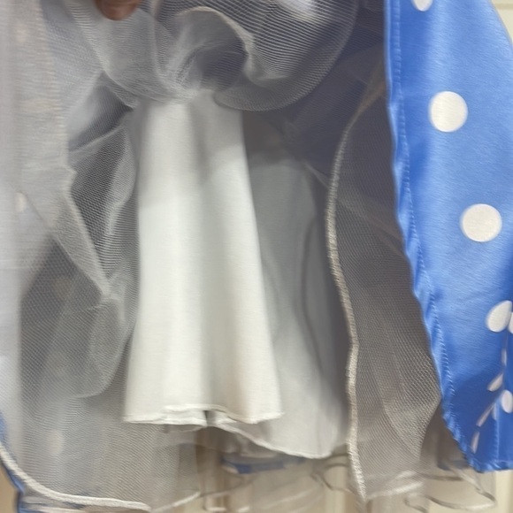 Jodi Kristopher Polka Dot Pleated Periwinkle Skirt with Tulle layers Jrs Size 1 - Picture 6 of 10